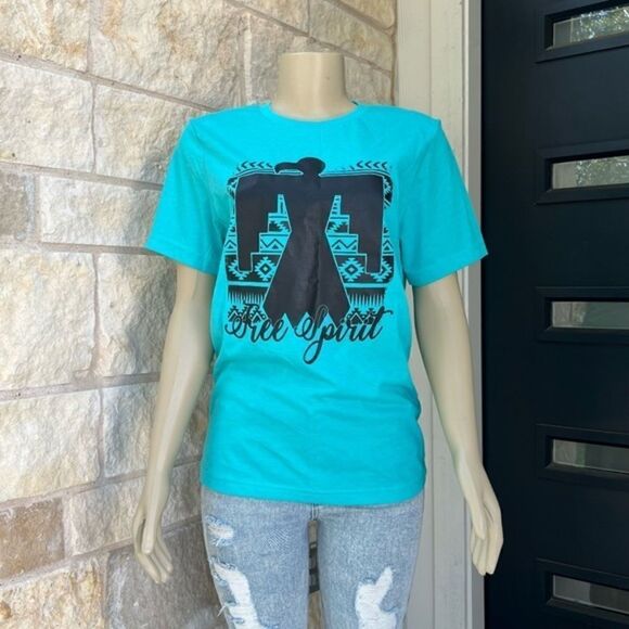 Women's Thunderbird/Free Spirit/Aztec Western Graphic Tee Size‎ Medium - Picture 2 of 10